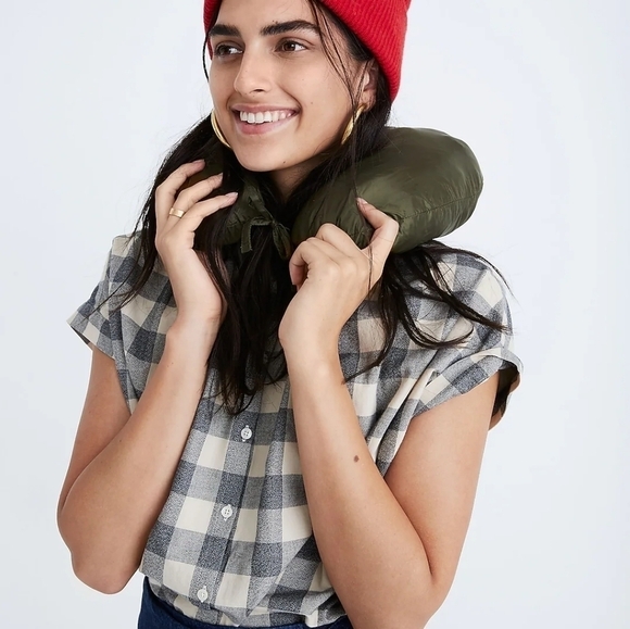 Madewell, Size XS Travel Buddy Packable Puffer Jacket, Olive Green, Like New! - Picture 14 of 14